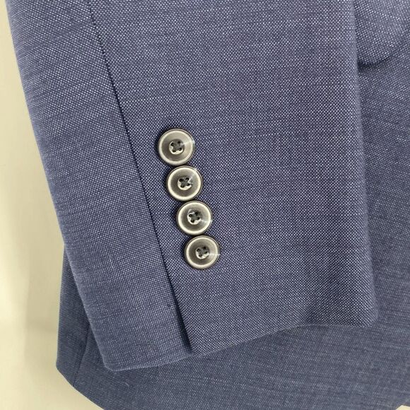 Jos. A. Bank Mens Slim Fit Traveler Suit Jacket and Pants Wool Blend Navy Blue S - Picture 6 of 16